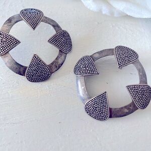 Vtg 925 Silver Earrings 925 - 1.75 inch